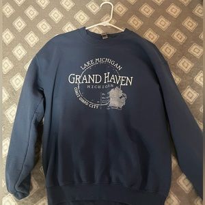 Blue Grand Haven Crewneck